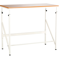 Elevate™ Adjustable Desk, Stand-Alone Desk, 50" H x 48" W x 24" D, Brown OP660 | Stor-it Systems