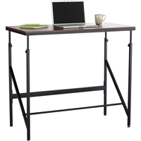 Elevate™ Adjustable Desk, Stand-Alone Desk, 50" H x 48" W x 24" D, Walnut OP661 | Stor-it Systems