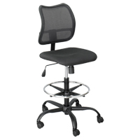 Vue™ Ergonomic Stool, Polyester, Black, 250 lbs. Capacity OP688 | Stor-it Systems