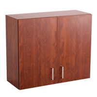 Modular Wall Cabinet, 30" H x 36" W x 15" D, 1 Shelves, Melamine, Mahogany OP746 | Stor-it Systems