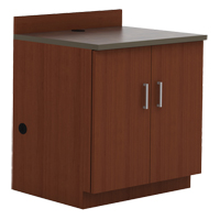 Modular Base Cabinet, Melamine, 2 Shelves, 39" H x 36" W x 25" D, Mahogany OP750 | Stor-it Systems