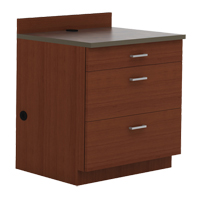 Modular Base Cabinet, 3 Drawers, 36" W x 25" D x 39" H, Mahogany OP752 | Stor-it Systems