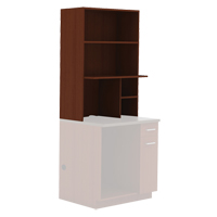 Modular Cabinet, Melamine, 3 Shelves, 48" H x 36" W x 18" D, Mahogany OP758 | Stor-it Systems