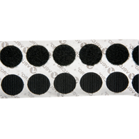 Fastener Coins, Hook & Loop, 3/4" Dia., Adhesive, Black OP782 | Stor-it Systems