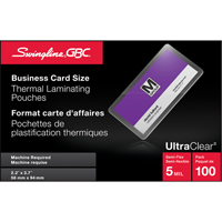 Swingline™ GBC<sup>®</sup> UltraClear™ Laminating Business Card Pouches OP832 | Stor-it Systems
