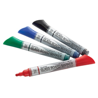Premium Glass Dry-Erase Markers, Assorted, Bullet Tip Stor-it Systems