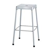 Bistro Stool, Stationary, Fixed, 29", Steel Seat, Grey OP875 | Stor-it Systems