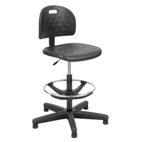 Soft Tough™ Stool, Stationary, Adjustable, 29" - 49", Polyurethane Seat, Black OP876 | Stor-it Systems