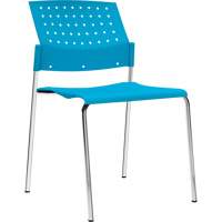 Armless Stacking Chairs, Plastic, 33" High, 300 lbs. Capacity, Blue OP931 | Stor-it Systems