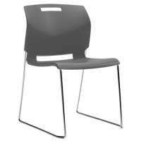 Chair, Plastic, 32-1/2" High, 300 lbs. Capacity, Grey OP935 | Stor-it Systems