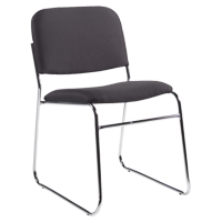 Armless Chair, Fabric, 30" High, 200 lbs. Capacity, Black OP936 | Stor-it Systems
