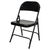 Chaise pliante, Acier, Noir, Capacité 300 lb OP960 | Stor-it Systems