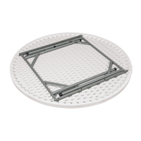 Table pliante, Ronde, 48" l x 48" la, Poly&eacute;thyl&egrave;ne, Blanc Stor-it Systems