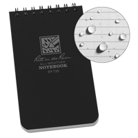 Pocket Top-Spiral Notebook, Soft Cover, Black, 100 Pages, 3" W x 5" L Stor-it Systems