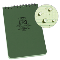 Pocket Top-Spiral Notebook, Soft Cover, Green, 100 Pages, 4" W x 6" L OQ407 | Stor-it Systems