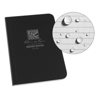 Memo Book, Soft Cover, Black, 112 Pages, 3-1/2" W x 5" L OQ418 | Stor-it Systems