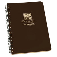 Side-Spiral Notebook, Soft Cover, Brown, 64 Pages, 4-5/8" W x 7" L OQ443 | Stor-it Systems