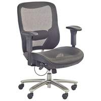 Economical Big & Tall Chair, Mesh, Black, 450 lbs. Capacity OQ712 | Stor-it Systems