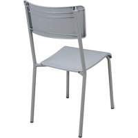 Ventura Stacking Chair, Polypropylene, 36" High, 300 lbs. Capacity, Grey OQ722 | Stor-it Systems