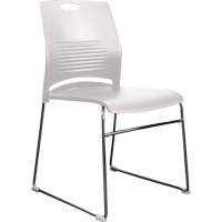 Activ™ Series Stacking Chairs, Plastic, 23" High, 275 lbs. Capacity, White OQ957 | Stor-it Systems