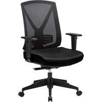 Activ™ Series Premium Synchro-Tilt Adjustable Chair, Fabric/Mesh, Black, 250 lbs. Capacity OQ962 | Stor-it Systems