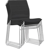 Chaises empilables, Polypropyl&egrave;ne, Hauteur 32-3/8", Capacit&eacute; 250 lb, Noir Stor-it Systems