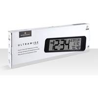 Ultra-Wide Clock with Atomic Accuracy, Digital, Battery Operated, Black OR487 | Stor-it Systems