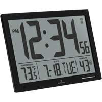Slim Jumbo Self-Setting Wall Clock, Digital, Battery Operated, White OR503 | Stor-it Systems