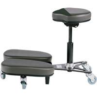 STAG4 Adjustable Kneeling Chair, Vinyl, Black/Grey OR511 | Stor-it Systems