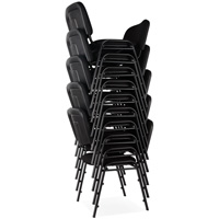 Chaises empilables, Tissu, Hauteur 32", Capacit&eacute; 250 lb, Noir Stor-it Systems