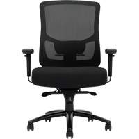 Chaise &agrave; dossier haut avec m&eacute;canisme &agrave; basculement synchronis&eacute; robuste Raven 400, Mailles, Noir, Capacit&eacute; 400 lb Stor-it Systems