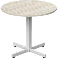 Newland Height-Adjustable Round Table, 36" L x 36" W x 29" H, 1" Top, Laminate, Tan Stor-it Systems