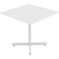Newland Height-Adjustable Square Table, 36" L x 36" W x 29" H, 1" Top, Laminate, White Stor-it Systems