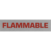 "Flammable" Special Handling Labels, 5" L x 2" W, Black on Red PB421 | Stor-it Systems