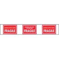 Rubans avec messages pr&eacute;-imprim&eacute;s, 1-7/8" la, Blanc/rouge Stor-it Systems