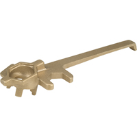 Deluxe Plug Wrenche, 1-1/4" Opening, 9" Handle, Non-sparking brass alloy PE359 | Stor-it Systems