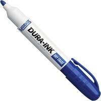 Marqueurs &agrave; essuyage &agrave; sec Dura-Ink, Bleu, Pointe Ronde Stor-it Systems