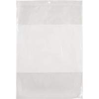 White Block Poly Bags, Reclosable, 12" x 9", 2 mils PF951 | Stor-it Systems