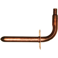 Stub Out Elbow with Support, Copper, 1/2" x 3-1/2" x 6" Stor-it Systems