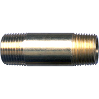 Long Pipe Nipple, Brass, 1/4", NPT x NPT Stor-it Systems
