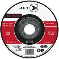 A24R Power Abrasive Grinding Wheel, 4-1/2" x 1/4", 7/8" Arbor, Type 27 Stor-it Systems
