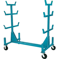 Mobile Pipe & Bar Racks, Steel, 34" W x 61" D x 58" H, 1000 lbs. Capacity RB951 | Stor-it Systems