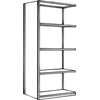 &eacute;l&eacute;ment de rayonnage Interlok, Acier, Sans boulons, Ajout, 36" la x 100" h x 24" p Stor-it Systems