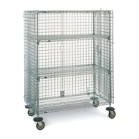 Wire Shelf Cart, Chrome Plated, 21-1/2" x 68-1/2" x 40", 500 lbs. Capacity RL390 | Stor-it Systems