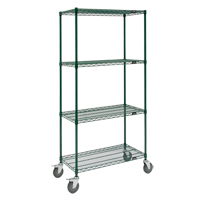 Wire Shelf Cart, Epoxy Finish, 36" x 80" x 18", 800 lbs. Capacity Stor-it Systems