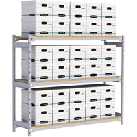 Wide Span Record Storage Shelving, Steel, 3 Shelves, 72" W x 18" D x 60" H Stor-it Systems