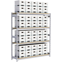 Wide Span Record Storage Shelving, Steel, 4 Shelves, 72" W x 18" D x 84" H Stor-it Systems