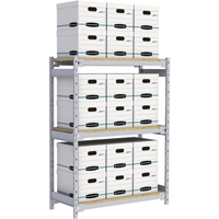 Wide Span Record Storage Shelving, Steel, 3 Shelves, 42" W x 18" D x 60" H Stor-it Systems