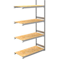 Wide Span Record Storage Shelving, Steel, 4 Shelves, 42" W x 18" D x 84" H, Add-On Kit RN142 | Stor-it Systems