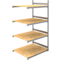 Wide Span Record Storage Shelving, Steel, 4 Shelves, 42" W x 32" D x 84" H, Add-On Kit Stor-it Systems